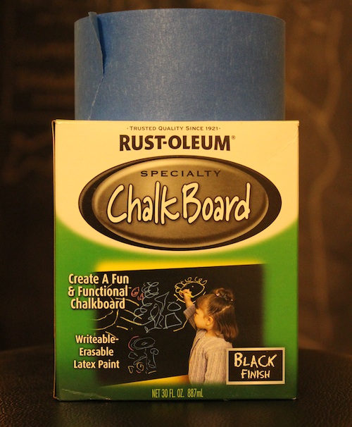 Rust-Oleum Chalkboard Paint and Painters Masking Tape